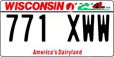 WI license plate 771XWW