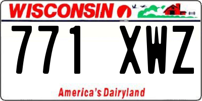 WI license plate 771XWZ