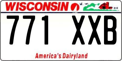 WI license plate 771XXB