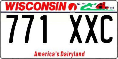 WI license plate 771XXC