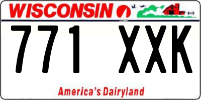 WI license plate 771XXK