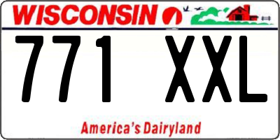 WI license plate 771XXL