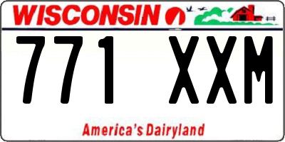 WI license plate 771XXM