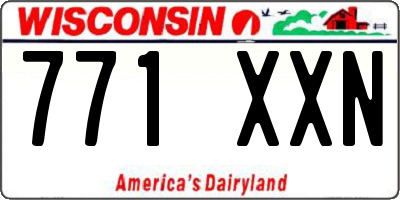 WI license plate 771XXN