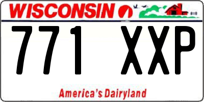 WI license plate 771XXP