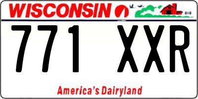 WI license plate 771XXR