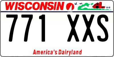 WI license plate 771XXS