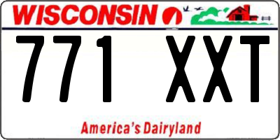 WI license plate 771XXT