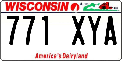 WI license plate 771XYA