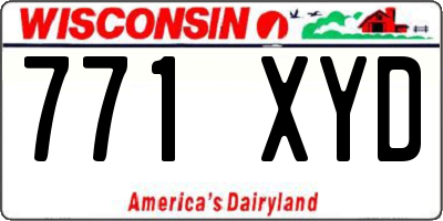 WI license plate 771XYD