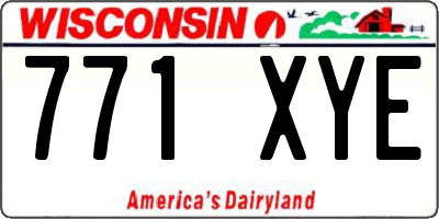 WI license plate 771XYE