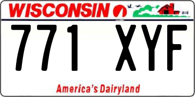 WI license plate 771XYF