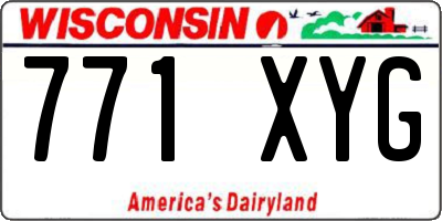 WI license plate 771XYG