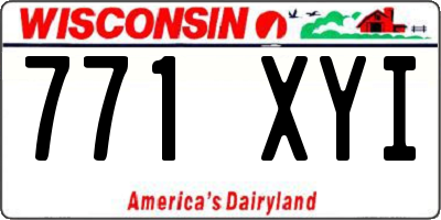WI license plate 771XYI