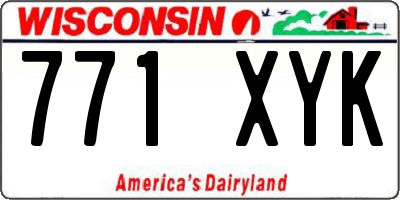 WI license plate 771XYK