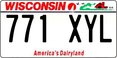 WI license plate 771XYL