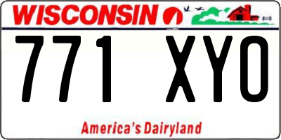 WI license plate 771XYO