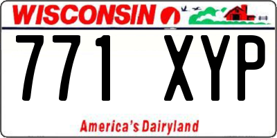 WI license plate 771XYP