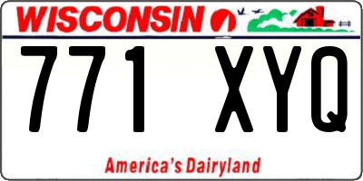 WI license plate 771XYQ