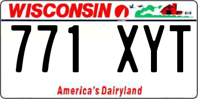 WI license plate 771XYT