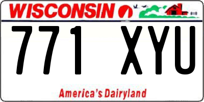 WI license plate 771XYU