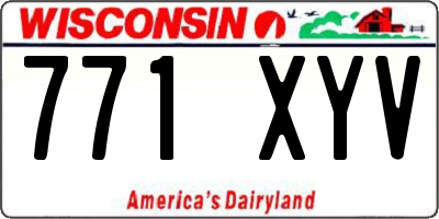 WI license plate 771XYV