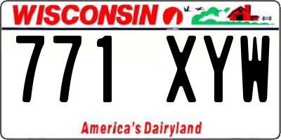 WI license plate 771XYW