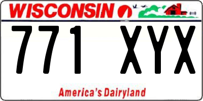 WI license plate 771XYX