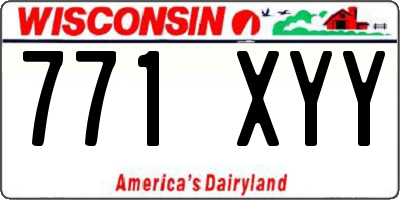 WI license plate 771XYY