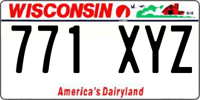 WI license plate 771XYZ