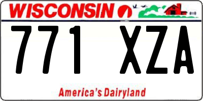 WI license plate 771XZA