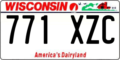 WI license plate 771XZC