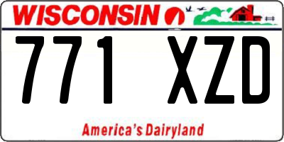 WI license plate 771XZD