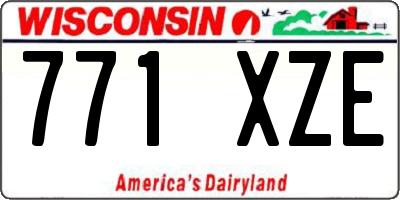 WI license plate 771XZE
