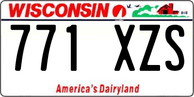 WI license plate 771XZS
