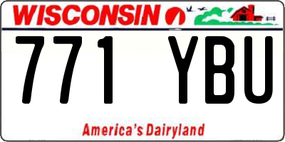 WI license plate 771YBU