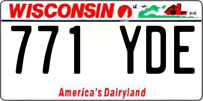 WI license plate 771YDE