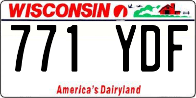 WI license plate 771YDF