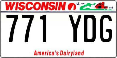 WI license plate 771YDG