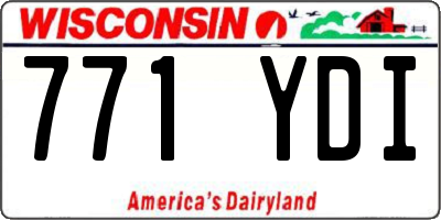 WI license plate 771YDI