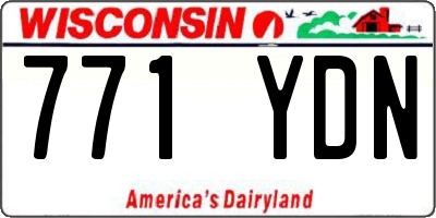 WI license plate 771YDN
