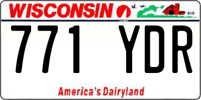 WI license plate 771YDR
