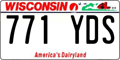 WI license plate 771YDS