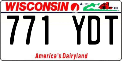 WI license plate 771YDT