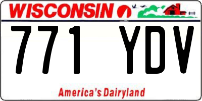 WI license plate 771YDV