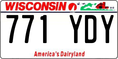 WI license plate 771YDY