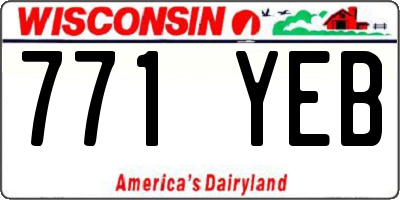 WI license plate 771YEB