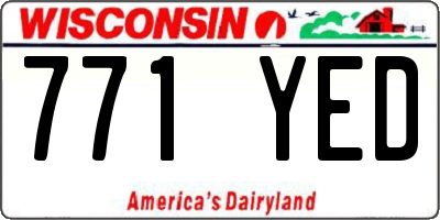 WI license plate 771YED