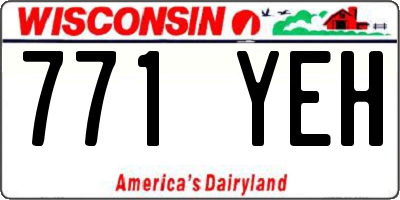 WI license plate 771YEH