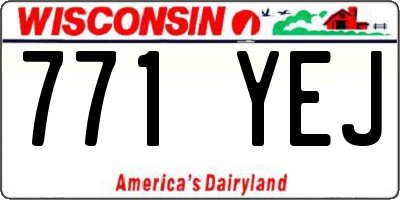 WI license plate 771YEJ